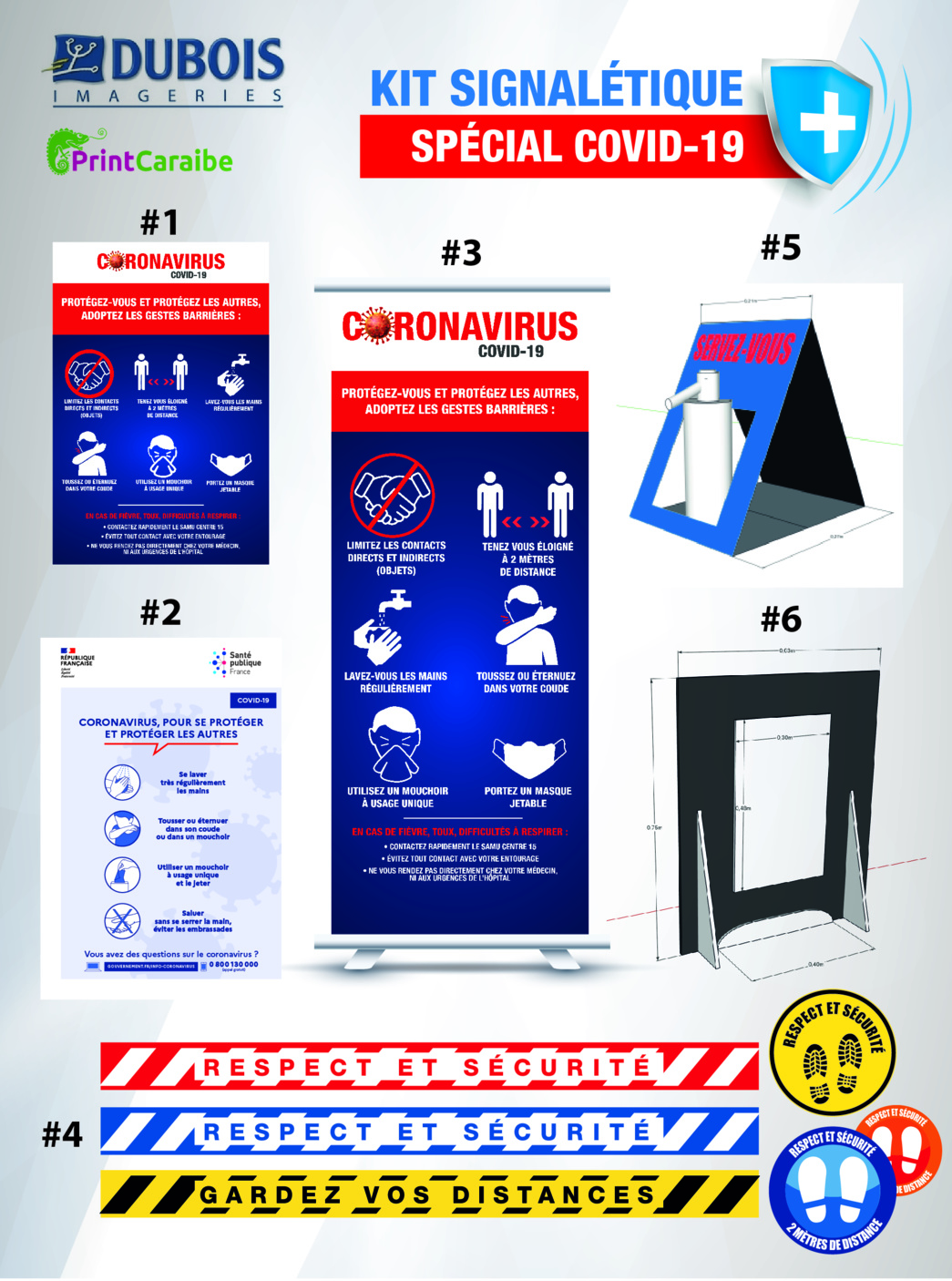 Distanciation sociale & gestes barrières : le kit de protection Covid 19 indispensable pour les établissements reçevant du public