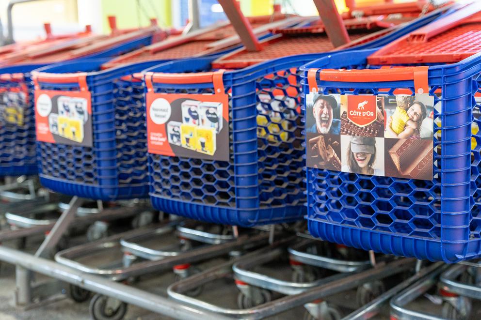 Publicité sur caddie, profitez du flux de clients dans les centres commerciaux Publicité sur caddie, profitez du flux de clients dans les centres commerciaux