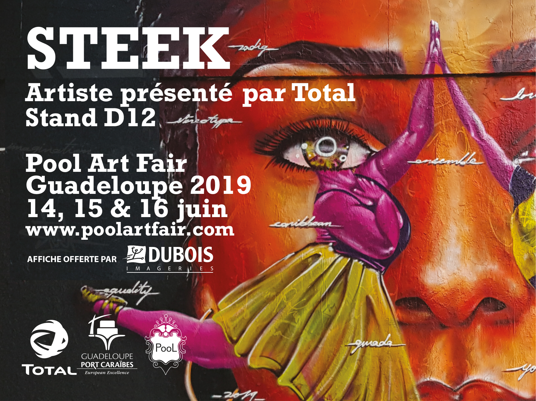 Pool Art Fair 2019, les affiches 4x3 de l'artiste Steek sont offertes