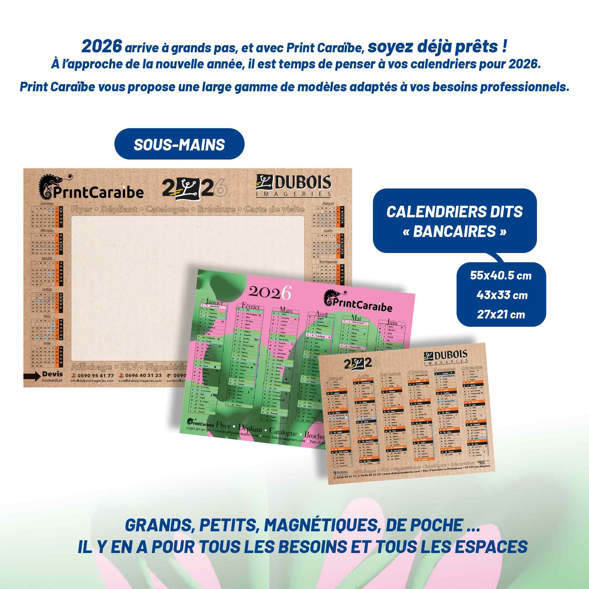 CALENDRIER 2026, LE "BANCAIRE", L'INCONTOURNABLE CADEAU CLIENT - LIVRAISON SOUS 5 JOURS**