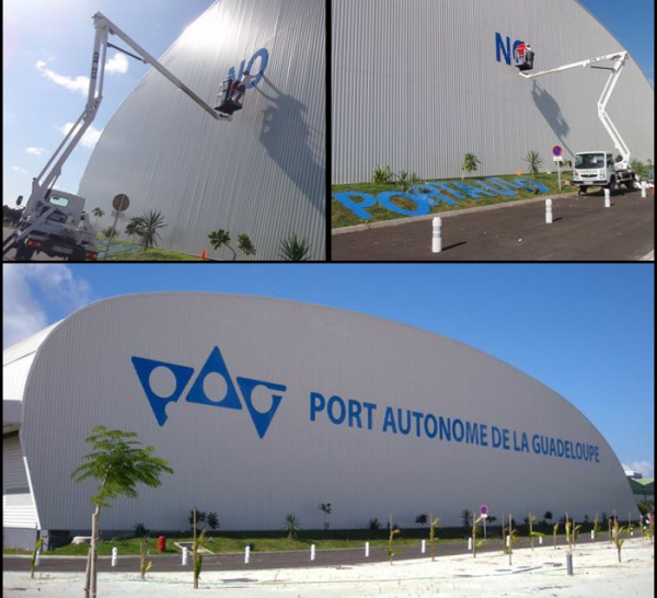 Marquage géant du Port Autonome de Guadeloupe